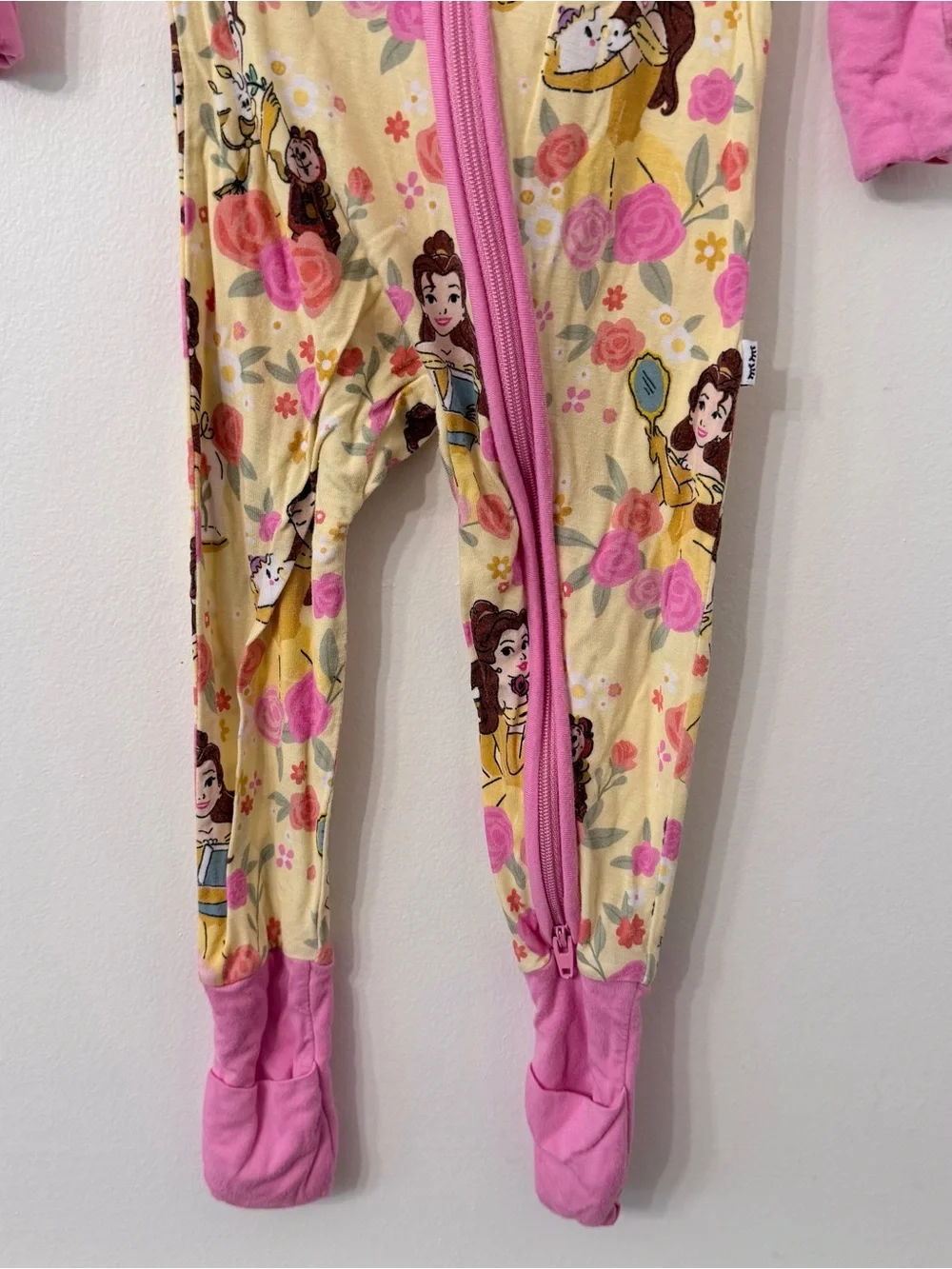 Little Sleepies Yellow & Pink Floral Character Footed One-Piece